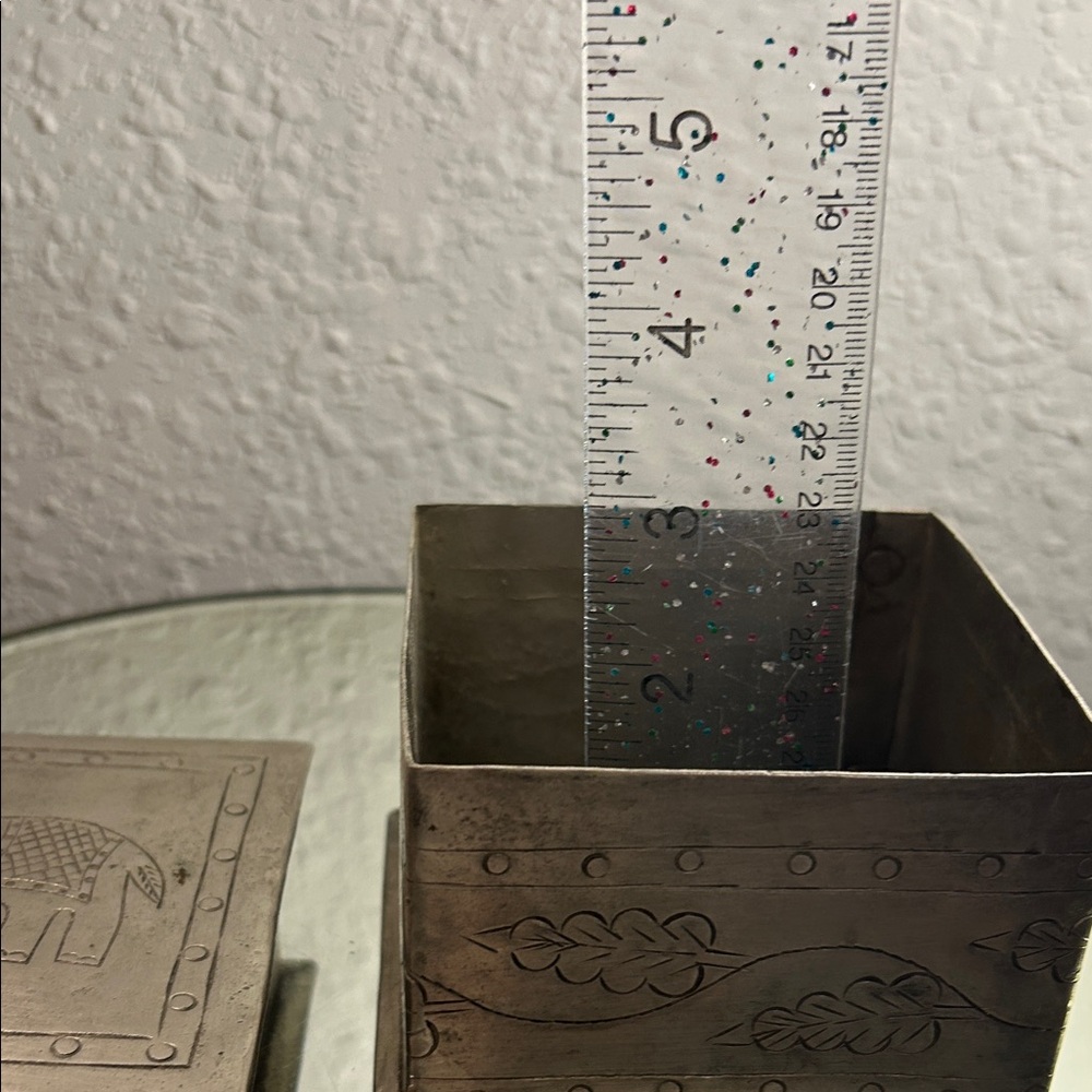 Silver Decorative Box with Elephant Design - Picture 10 of 16